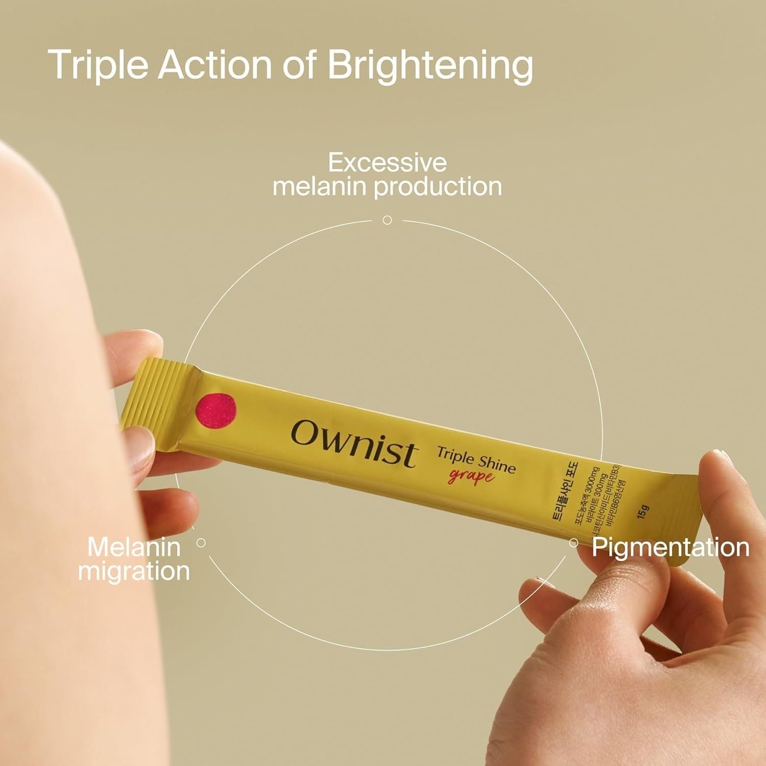 Ownist Triple Shine Grape – 14 Stick Packs | Brightening & Even Skin Tone Support