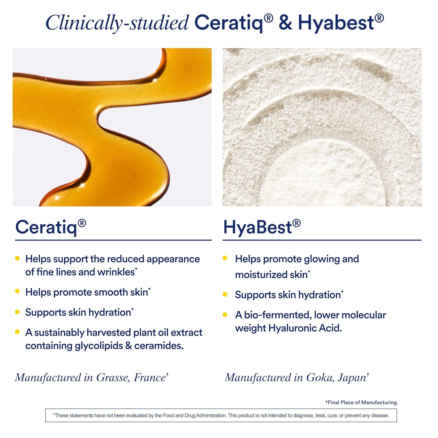 Ritual Hyaluronic Acid Skin Supplement - with Hyabest® and Ceratiq® - Hyacera Clinically Proven to Reduce Wrinkles, Fine Lines & Improve Skin Smoothness** - Vegan - Vanilla - 30 Capsules - 30 Servings