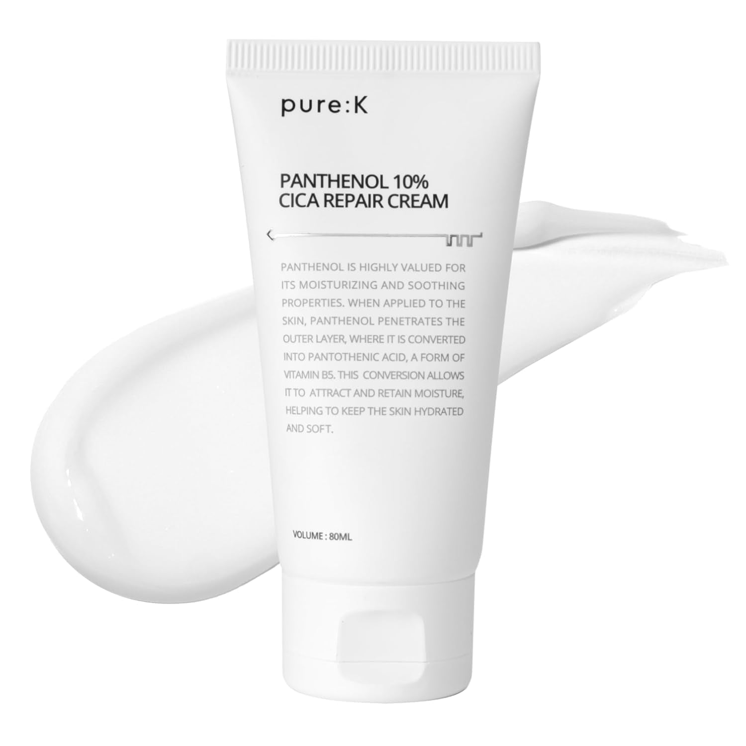 pure:K Panthenol 10% Cica Cream, 80ml jar