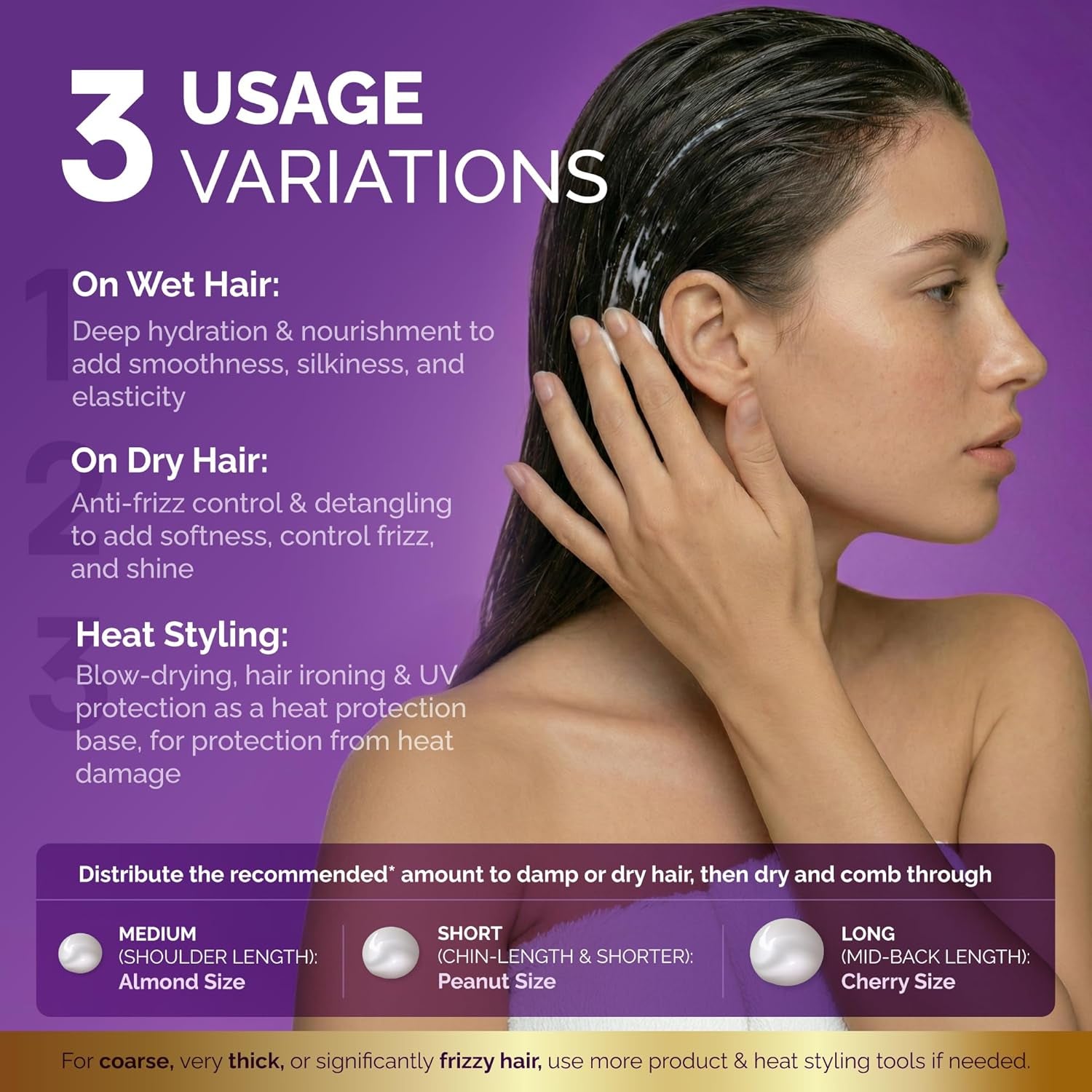 NUTRAHARMONY Hydrating Hair Serum -150ml | Anti-Frizz & Heat Protectant for Dry, Damaged Hair | Lightweight Smoothing Formula