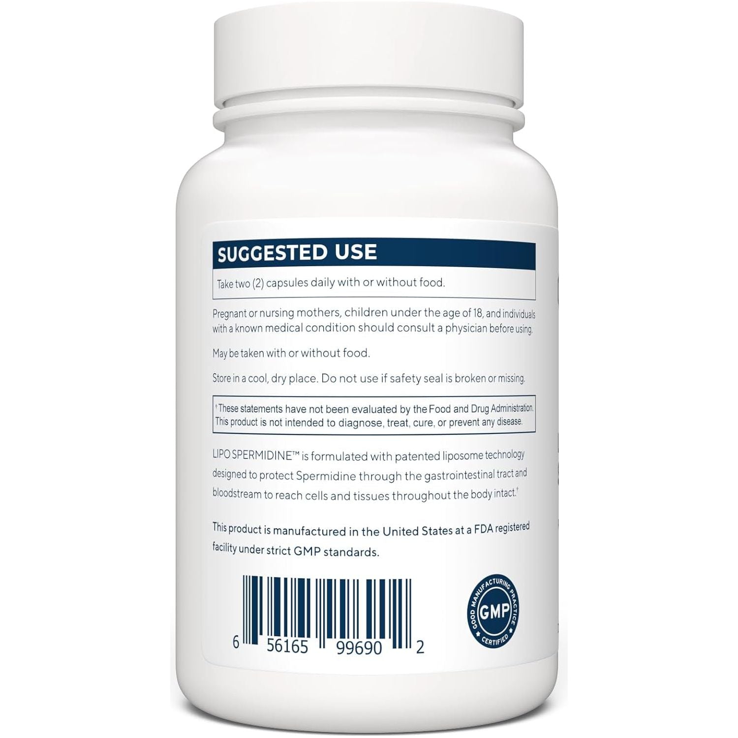 Renue By Science Lipo Spermidine Supplements – 90 Capsules | Cellular Health & Longevity Support