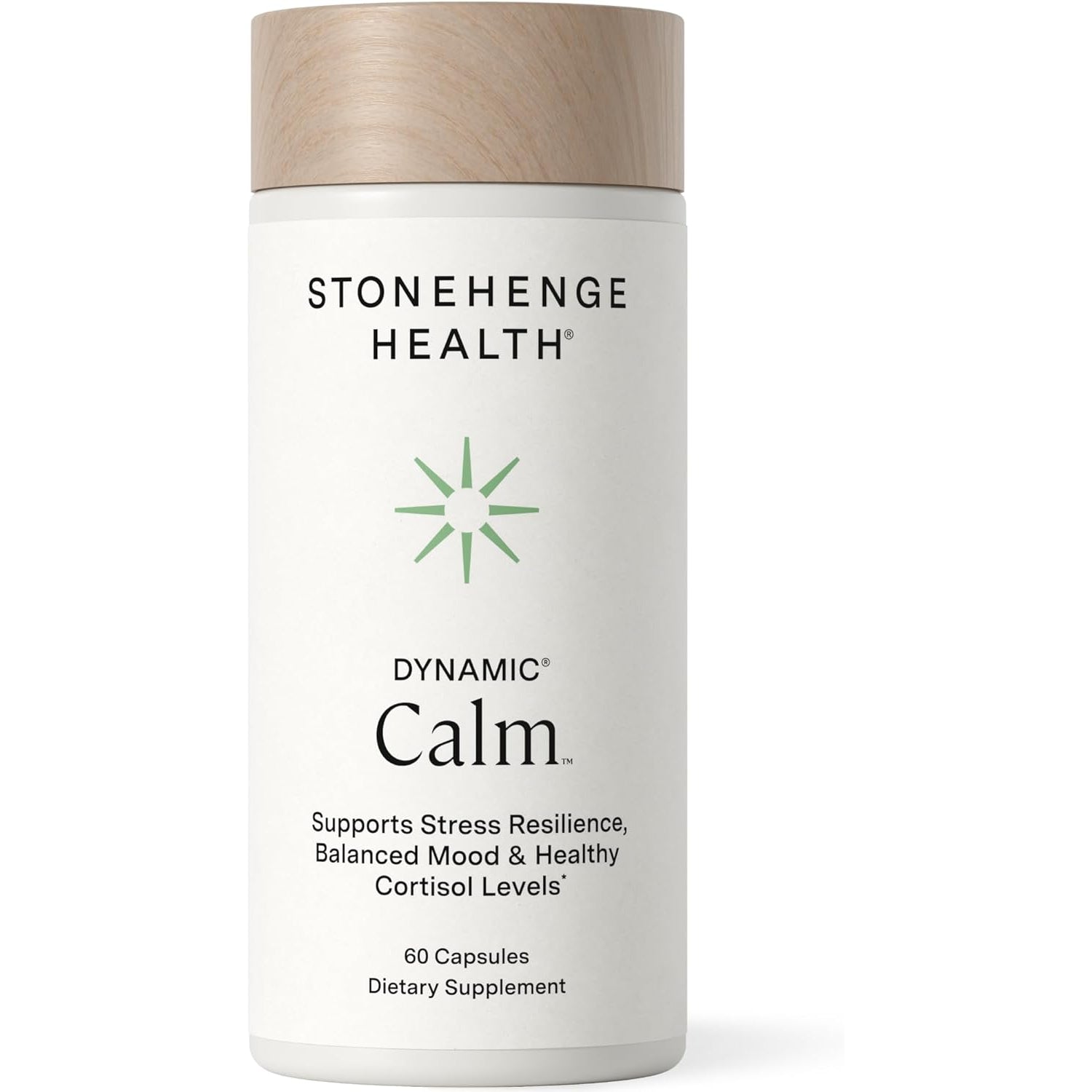 Stonehenge Health Dynamic Calm - 600Mg KSM-66 Ashwagandha with L-Theanine, Rhodiola Rosea, Holy Basil, and Magnesium Glycinate, Daily Stress and Mood Support, Non-Gmo, 60 Vegetarian Capsules