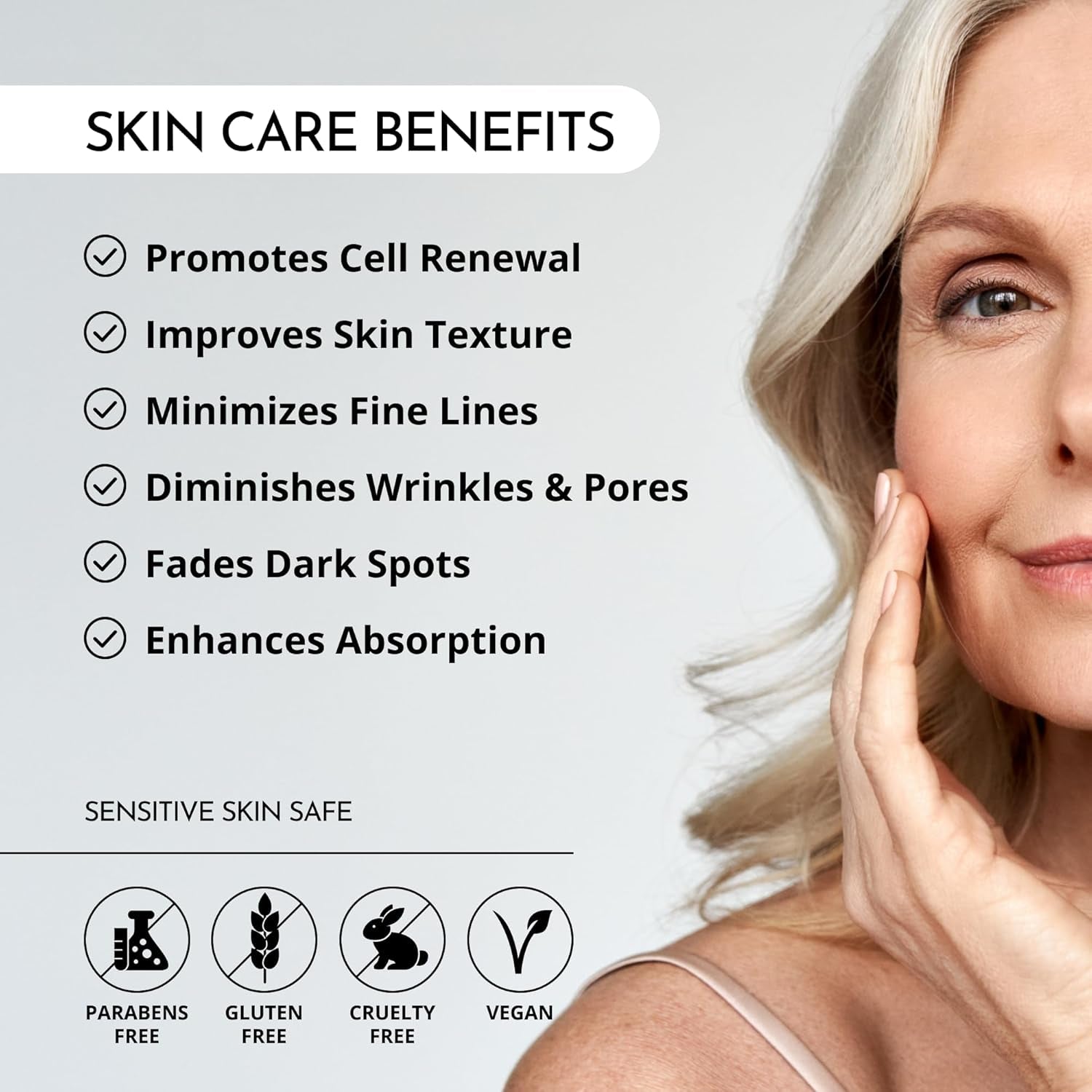 MAELOVE Night Renewer Glycolic Acid Cream – 57g | 10% AHA Night Moisturiser for Sensitive Skin