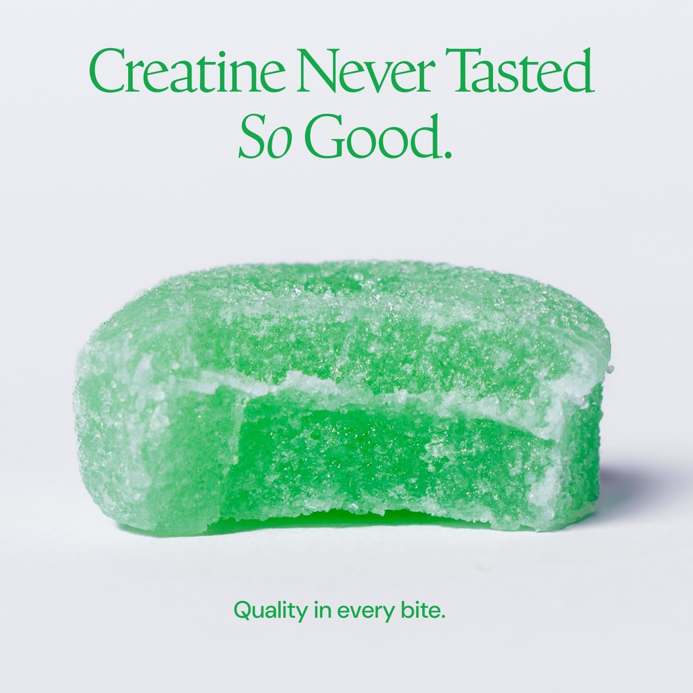 Create Creatine Monohydrate Gummies – Sour Green Apple | 1.5g Per Gummy | Vegan & Gluten-Free | Strength, Focus & Endurance for Men & Women