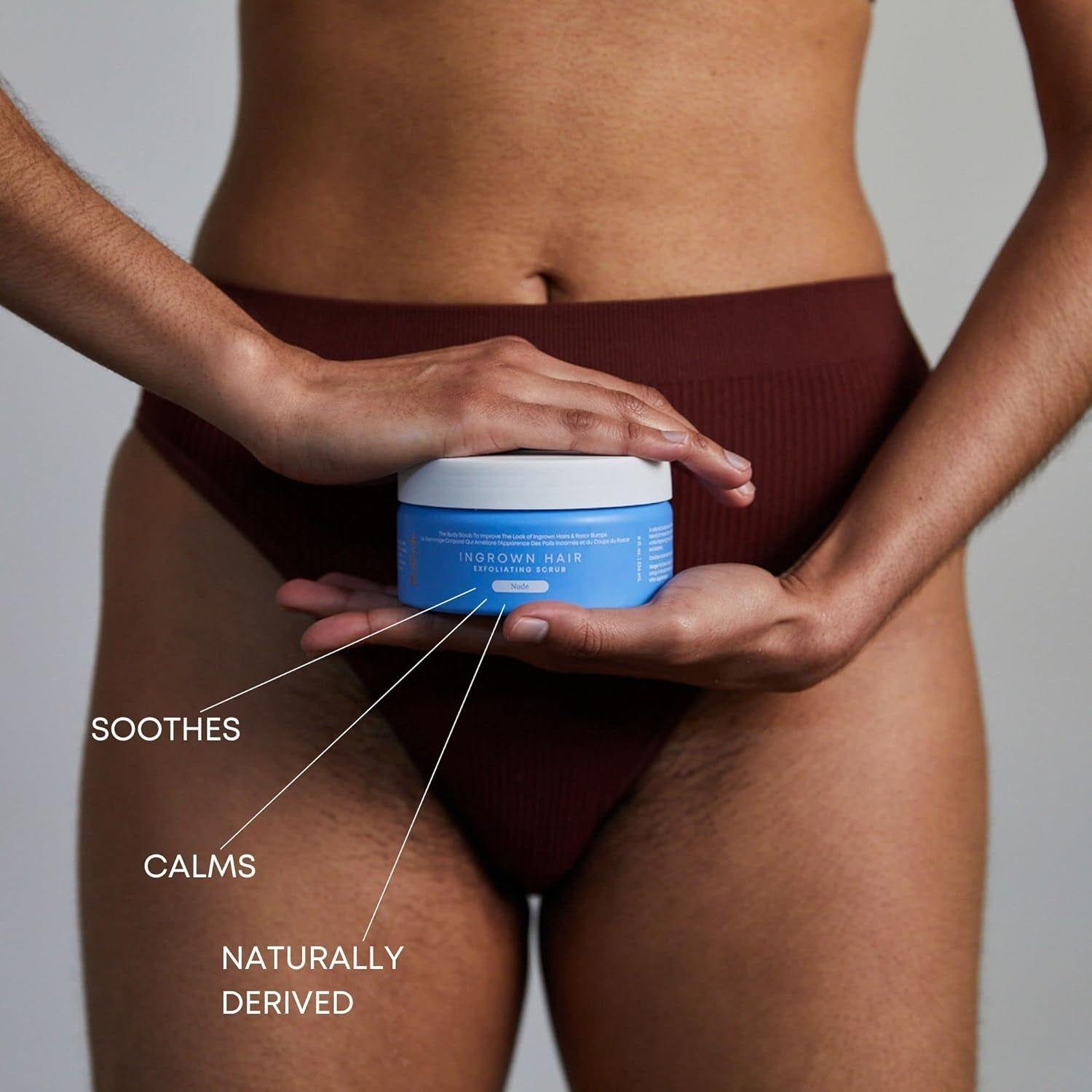 Bushbalm Ingrown Hair Exfoliating Scrub - Nude (236ml) | Smooth, Hydrated & Bump-Free Skin