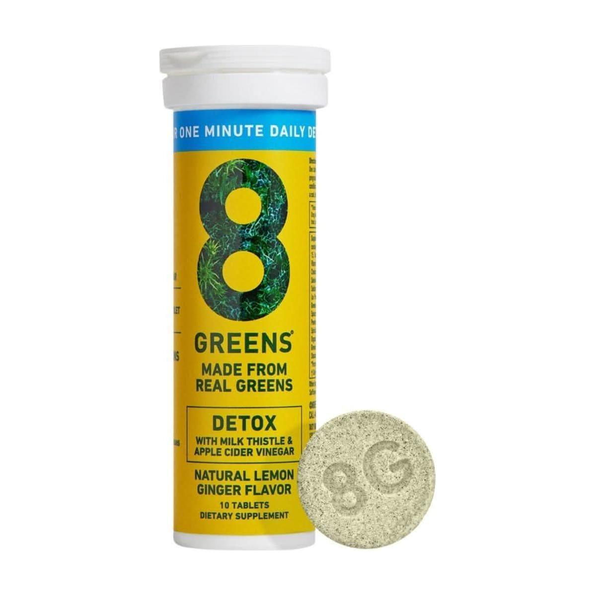 8Greens Detox Fizzy Tablet Lemon Ginger - 10 Count - Glam Global UK8Greens