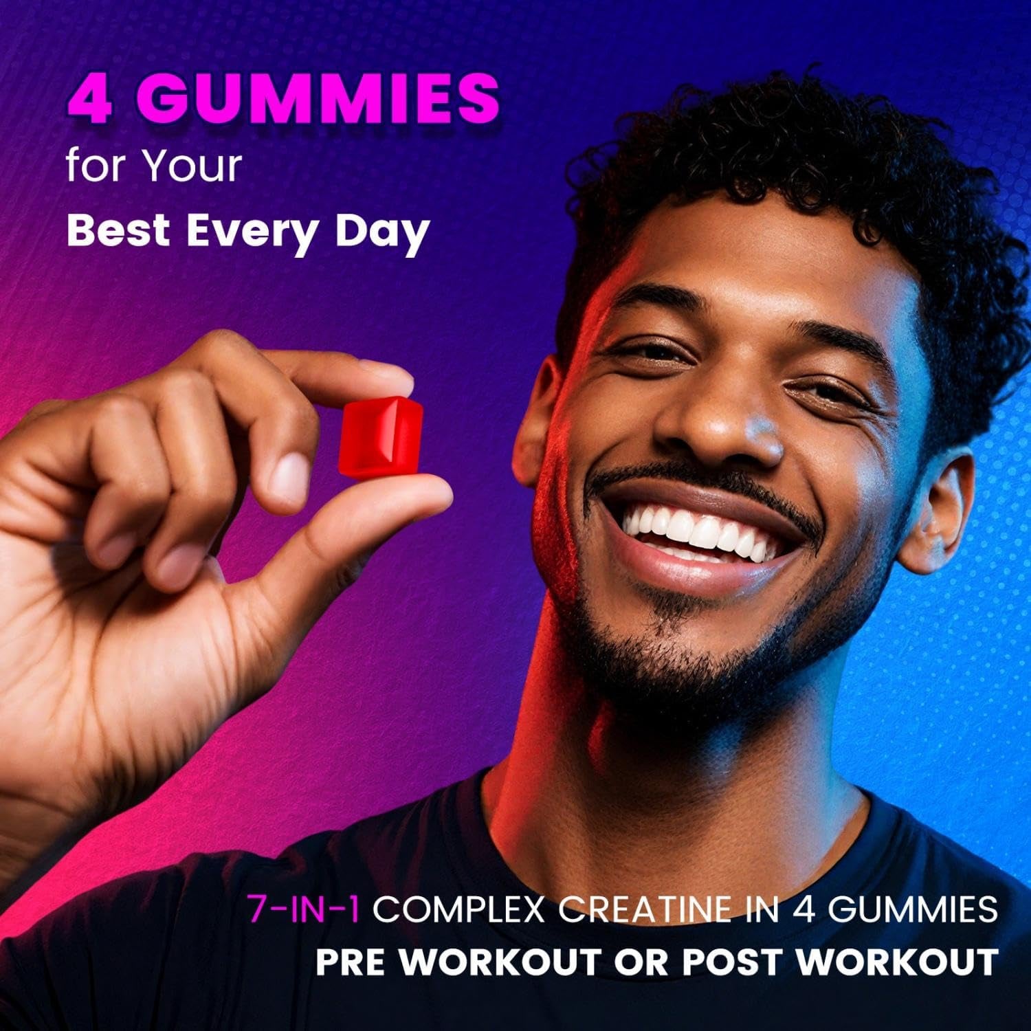 Bageto Creatine Gummies, 8000 MG Complex | 1G Taurine + Electrolytes + 5G Creatine Monohydrate, Creatine Monohydrate Gummies for Women & Men, for Muscles, Energy & Recovery, 0 Sugar 120 Ct