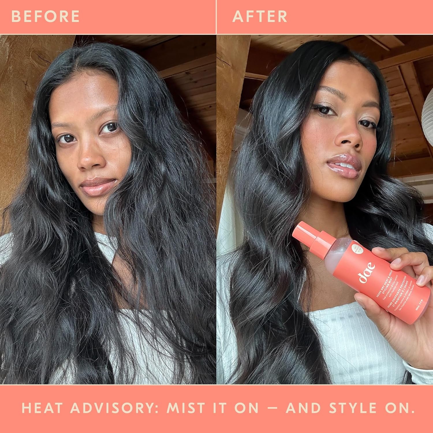 DAE Agave Dry Heat Protection Spray - Protects, Controls Frizz, Light Hold (5 Oz.)