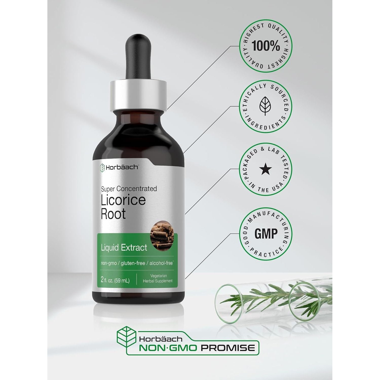 Licorice Root Extract | 2 Fl Oz | Alcohol Free Tincture | Vegetarian Liquid Supplement | Non-Gmo & Gluten Free