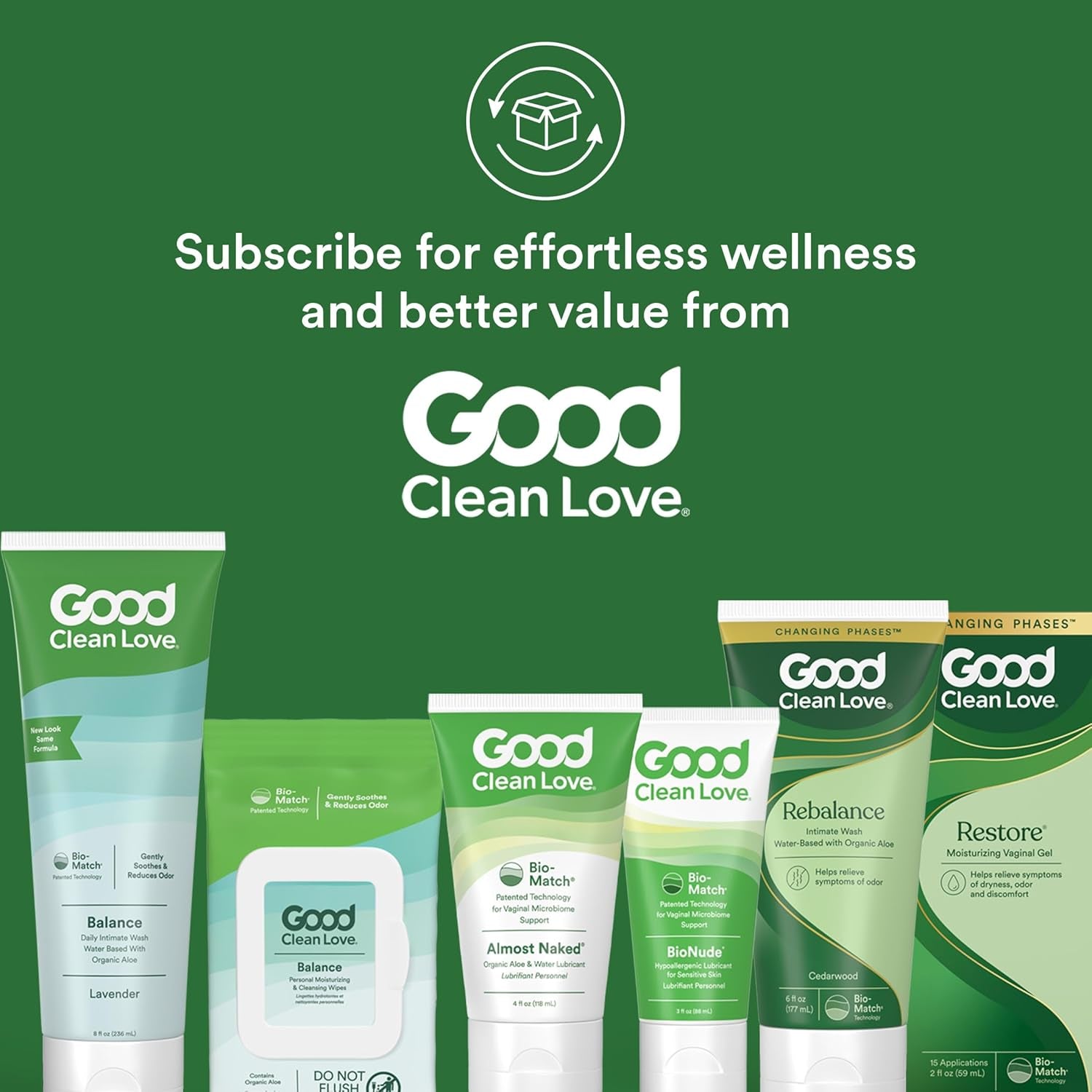 Good Clean Love Rehydrate Vaginal Moisturising Gel – Hyaluronic Acid for Long-Lasting Dryness Relief & pH Balance | 60ml