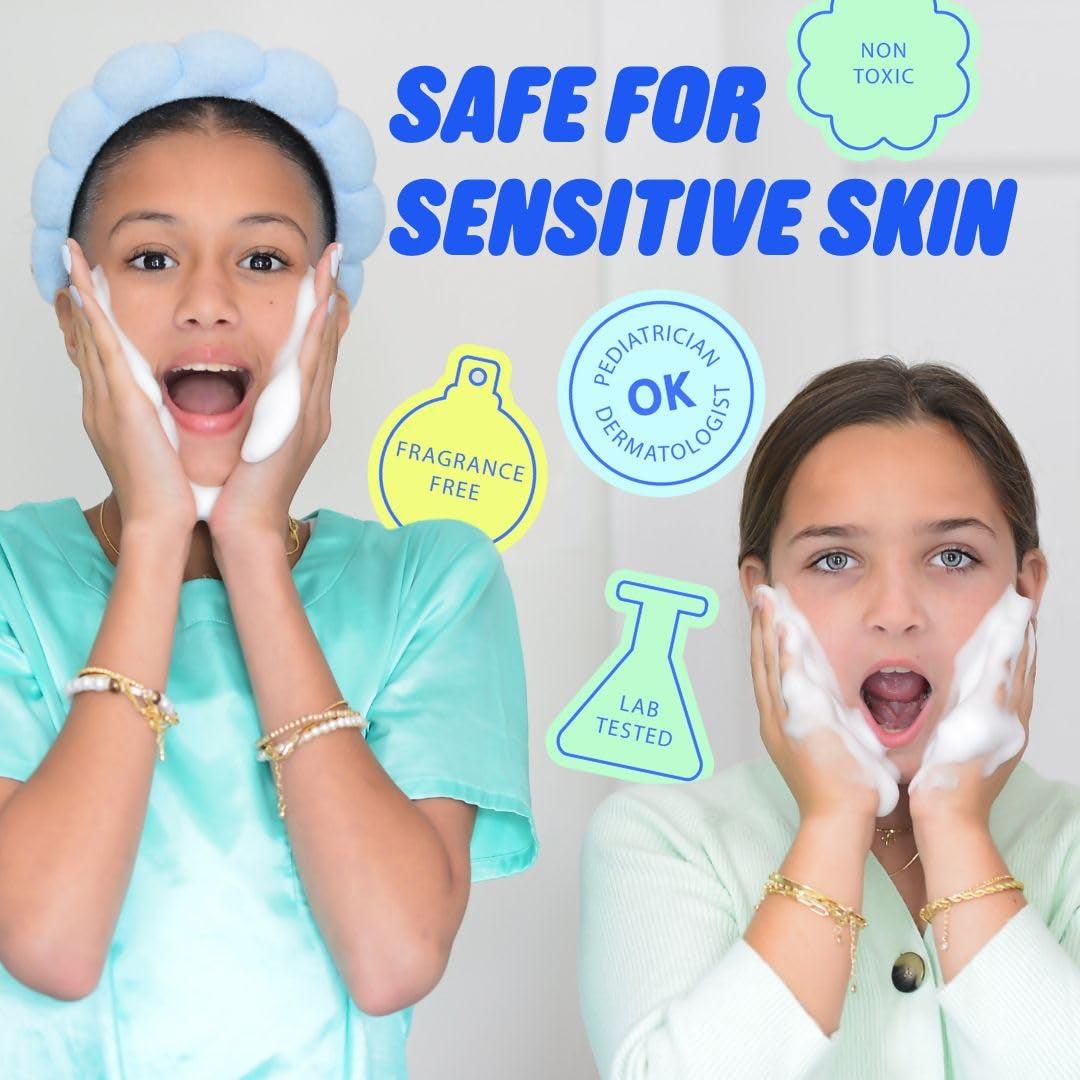 Skincare Start Young Bundle Gift Set | 3-Step Birthday Gift Skin Care Routine for Girls & Tweens 8 to 12 | Alcohol-Free & Safe | Includes Foam Face Cleanser, Face Moisturizer & Facial Mist