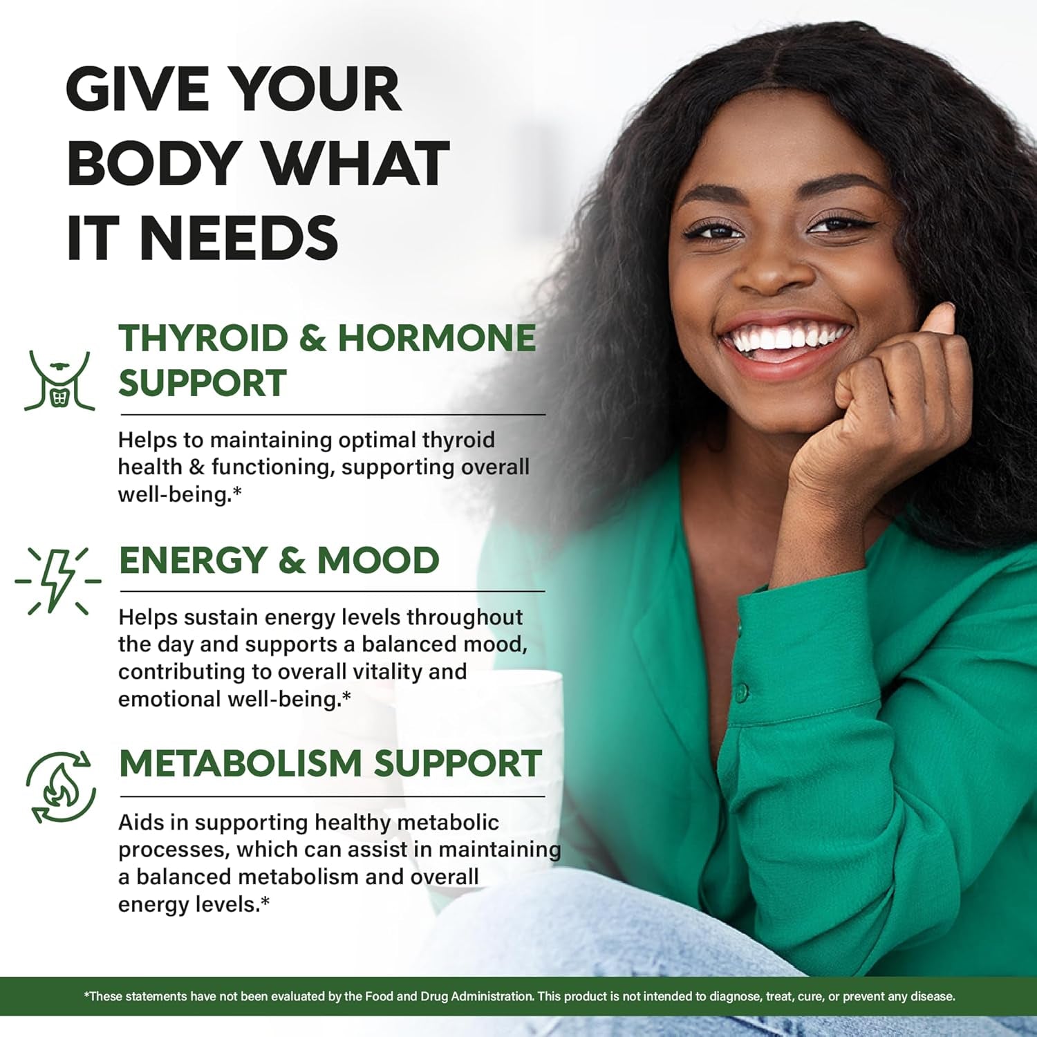 NUTRAHARMONY Thyroid Support for Women — 60 Capsules | 21-Nutrient Antioxidant Formula for Thyroid Health & Hormone Balance
