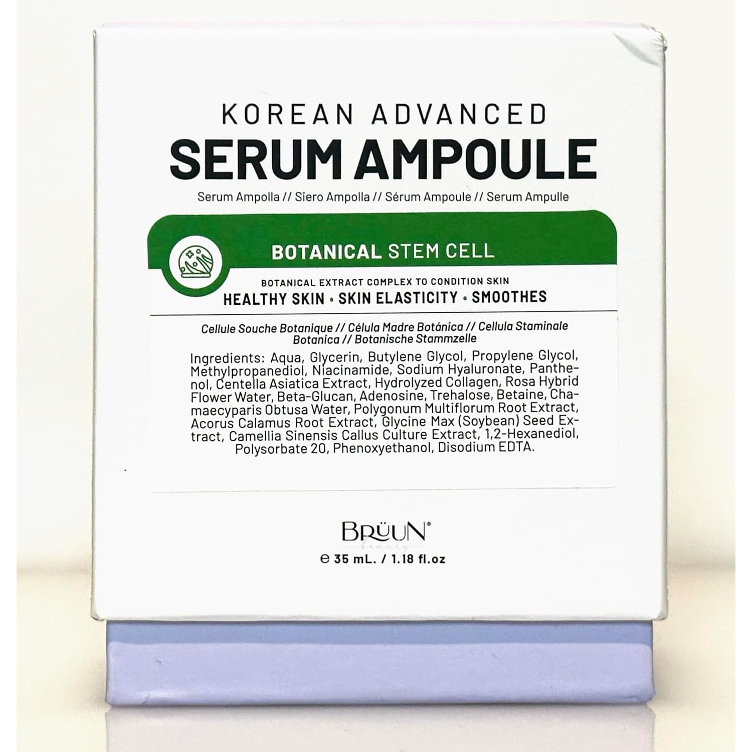 BRÜUN SC - Control Botanical Stem Cell Ampoule - Korean Serum Booster for Face and Body Skin Care Serum 1.18 Fl.Oz