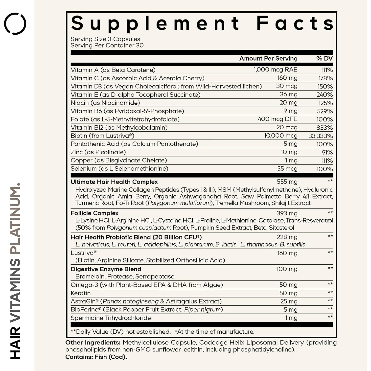 Codeage Hair Vitamins Platinum – product view 2