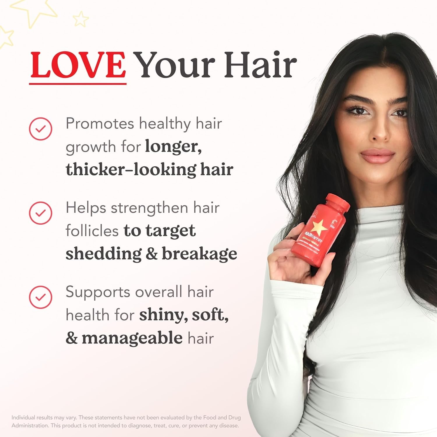 HAIRtamin Advanced Formula Hair Vitamins – 30 Capsules | Stronger, Thicker-Looking Hair for Women & Men