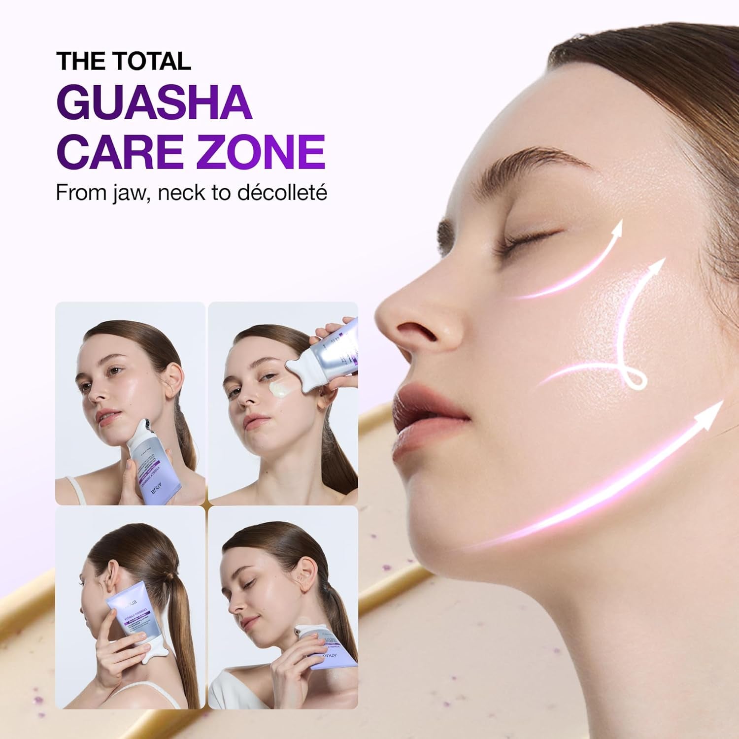 ANUA Collagen Retinol Refining Gua Sha Cream, Neck Cream for Lifting & Firming, Jawline to Décolleté, Daily Moisturizer, Fine Line Care, Neck Massager, Korean Skin Care, 2.7Fl.Oz