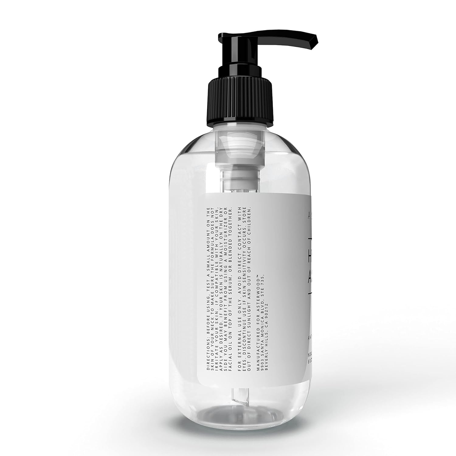 Asterwood Pure Hyaluronic Acid Serum for Face - Plumping, Anti-Aging, Hydrating - Fragrance-Free - 8 Fl Oz