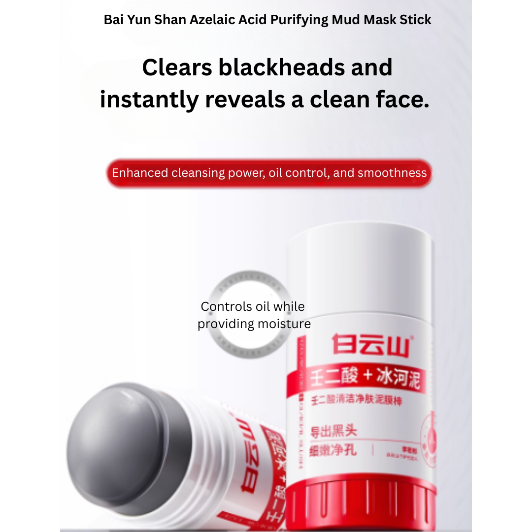 Bai Yun Shan Mascarilla de Barro con Ácido Azelaico en Barra 40G X 2 Unidades – Poros Limpios Piel Radiante