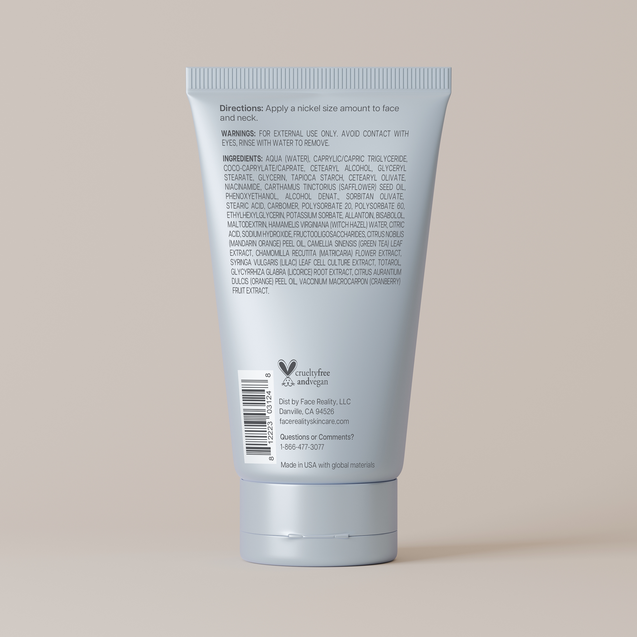 Face Reality Skincare Crema Hidratante ClearDerma – 59ml | Hidratación Ligera y Segura para el Acné