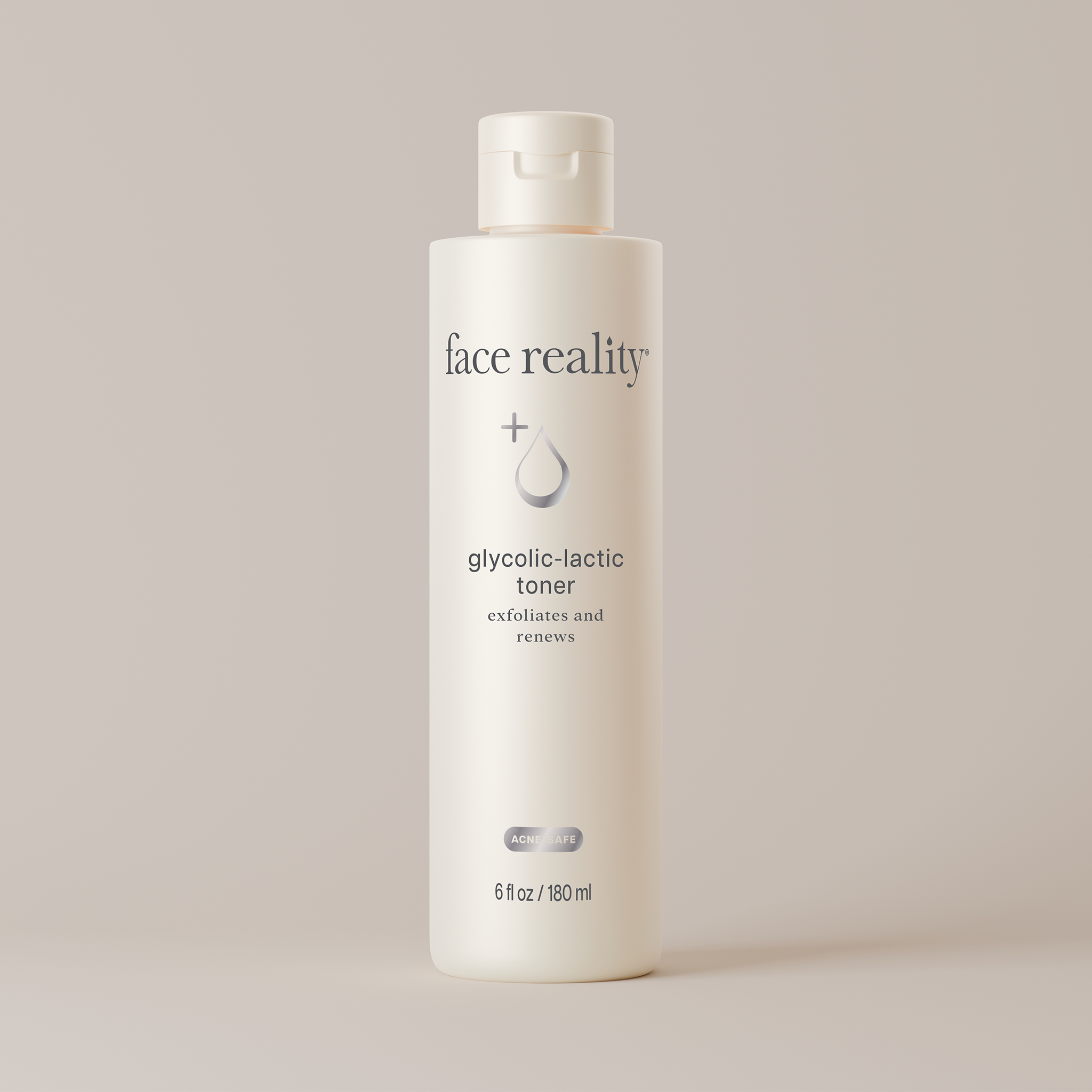 Tónico glicólico-láctico para el cuidado de la piel Face Reality – 180 ml | Tónico exfoliante AHA para una piel limpia y refinada