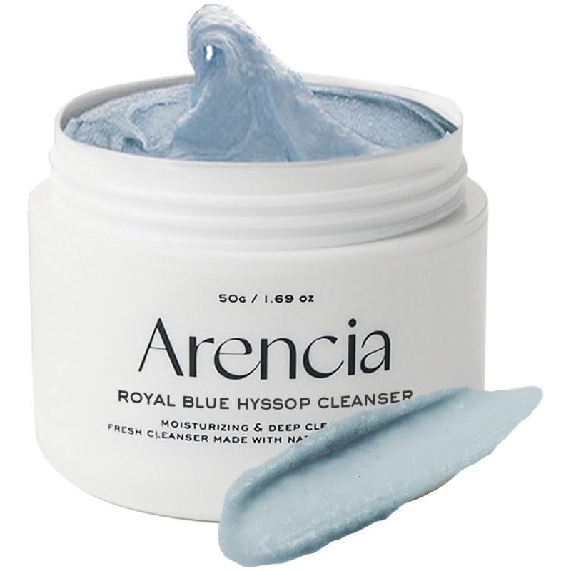 Limpiador de hisopo azul real fresco Arencia - 120 g | Limpieza suave y profunda y protección de la barrera cutánea
