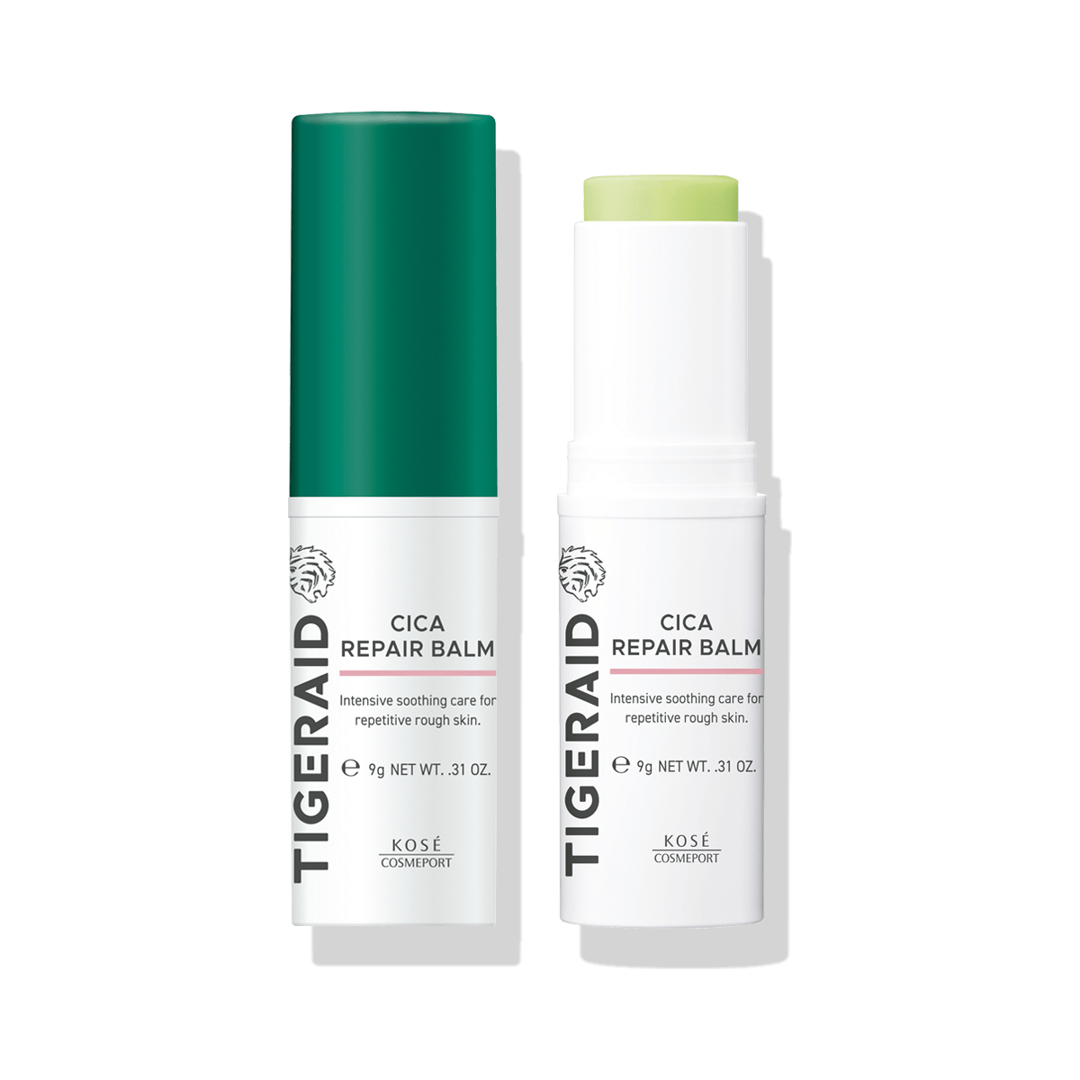 Kosé Tigeraid Cica Repair Stick Balm – 9g | Alivio específico para piel seca y áspera con Centella y Cúrcuma