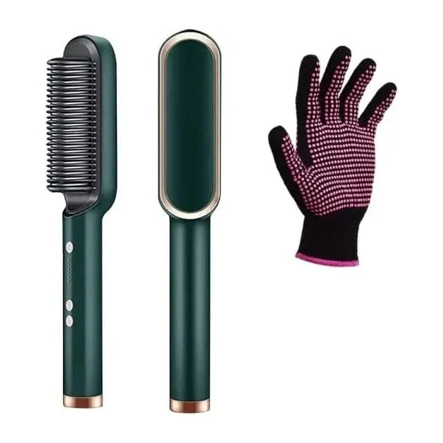 Cepillo Rizador de Cerámica – 130°C a 200°C | Rizos sin Esfuerzo, Acabado sin Encrespamiento, 6 Ajustes de Temperatura