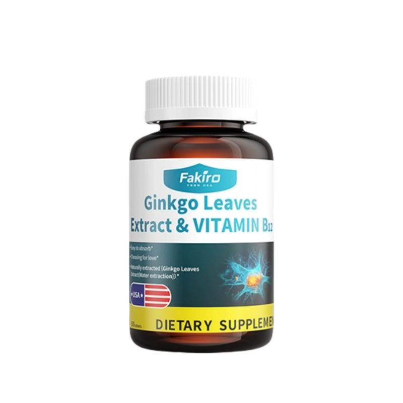 FAKIRO Extracto de Hojas de Ginkgo y Vitamina B12 Suplemento – 60 Cápsulas | Bienestar Auditivo y Apoyo a la Audición