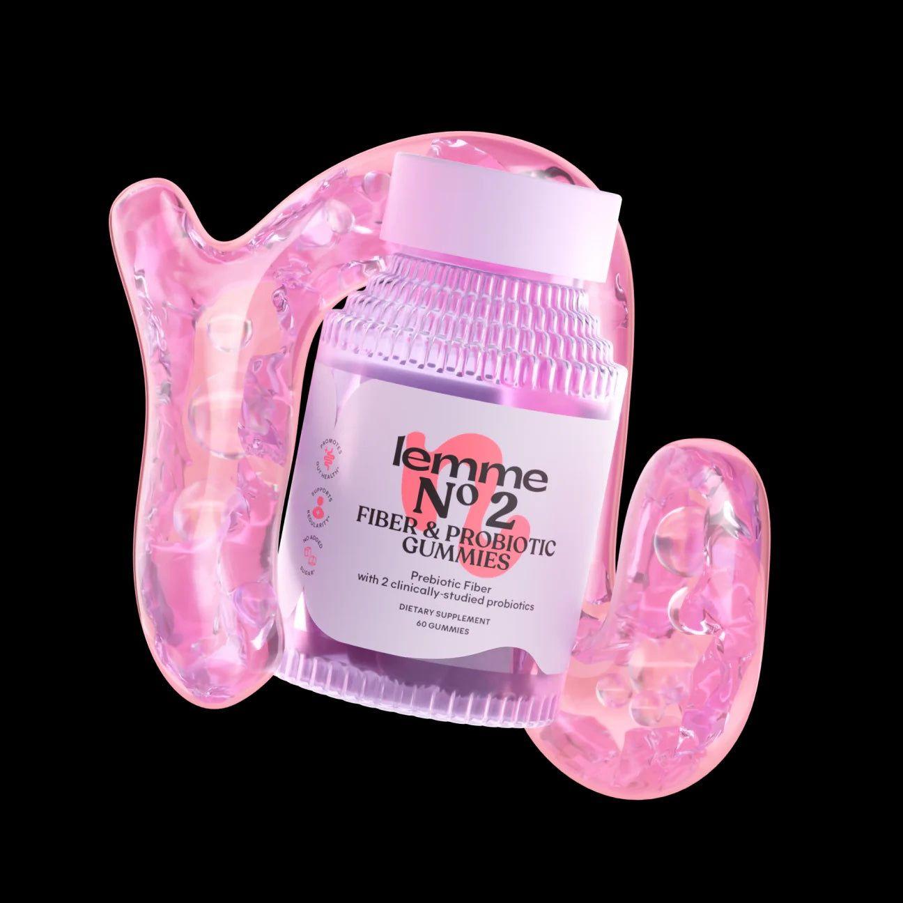 Lemme Fiber Gummies | Fiber & Probiotic Gummies for Gut Health - 60 Gummies
