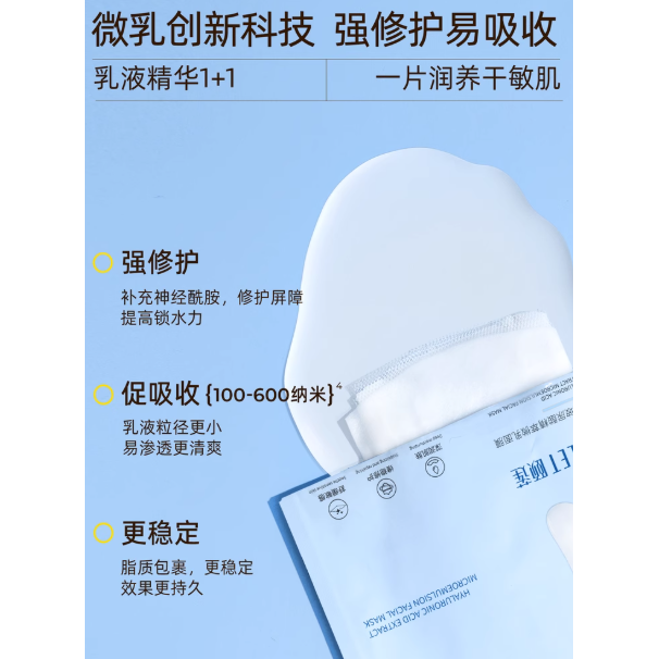 Mascarilla de Ácido Hialurónico Rellet 28g X 5 Unidades – Hidratación y Luminosidad