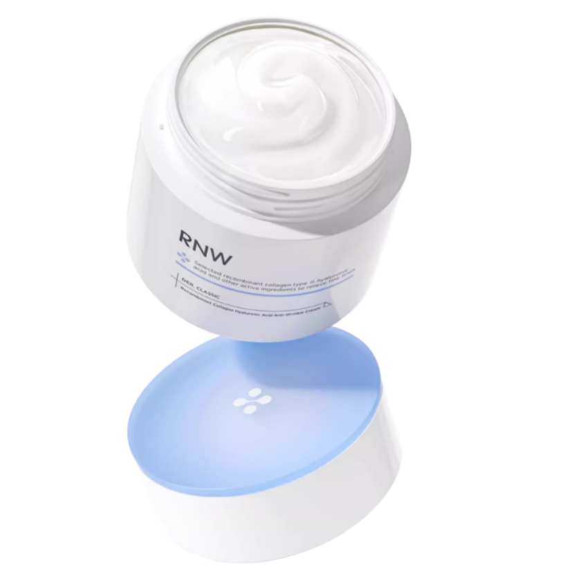RNW Colágeno Recombinante Ácido Hialurónico Crema Antiarrugas 50g – Alivio de Arrugas