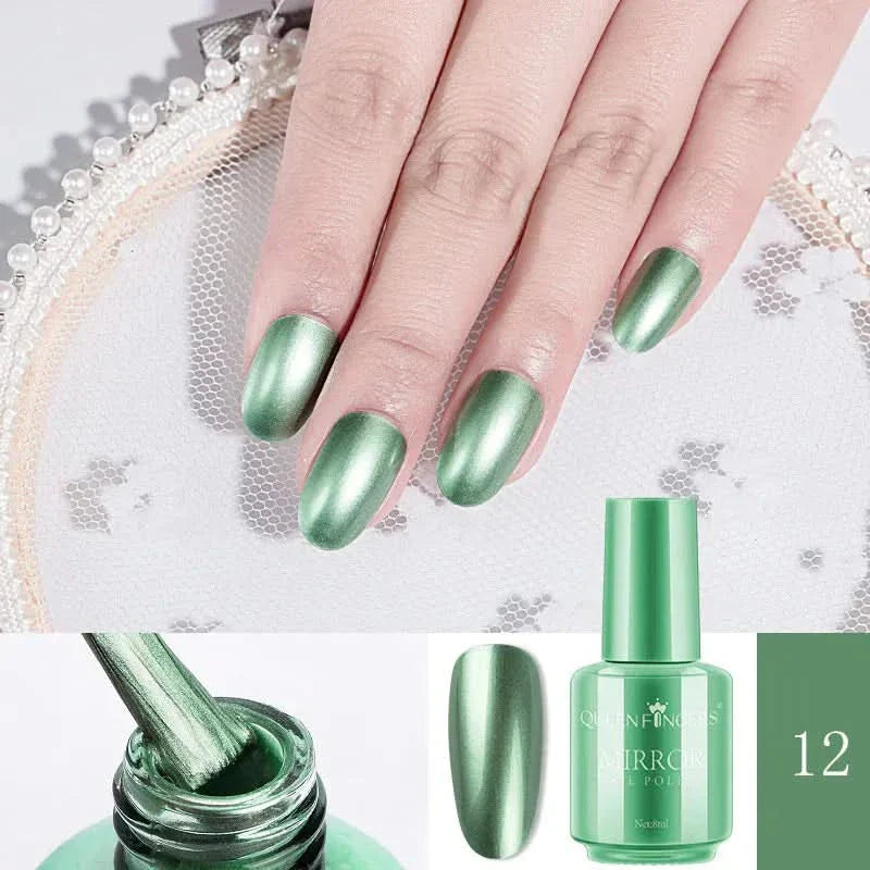Mirror Nail Polish | High - Shine Metallic Finish | Long - Lasting & Durable | 8ml Bottle - Glam Global UKGlam Global UK