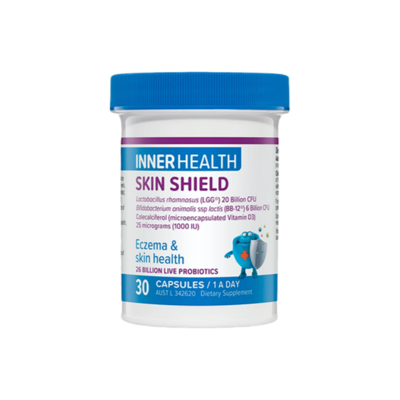 INNER HEALTH Skin Shield 26 mil millones de probióticos vivos - 30 cápsulas | Fortalece las defensas de la piel