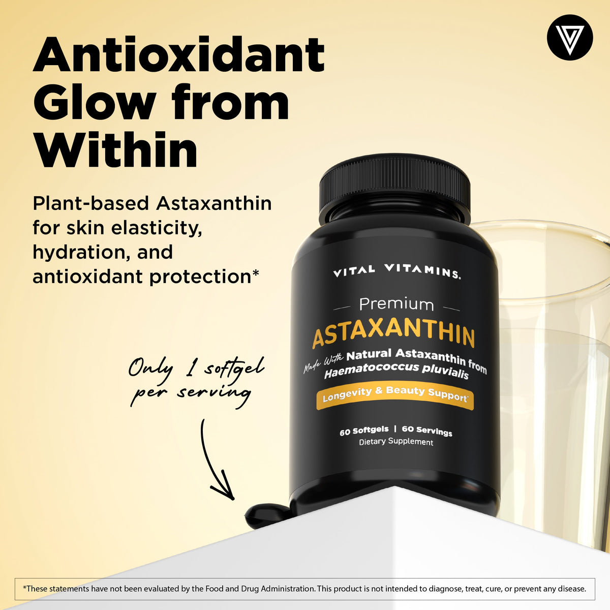 Vital Vitamins Astaxanthin 12mg – 60 Softgels