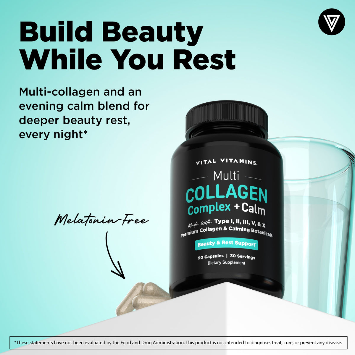 Vital Vitamins Multi Collagen Complex + Calm – 90 Capsules