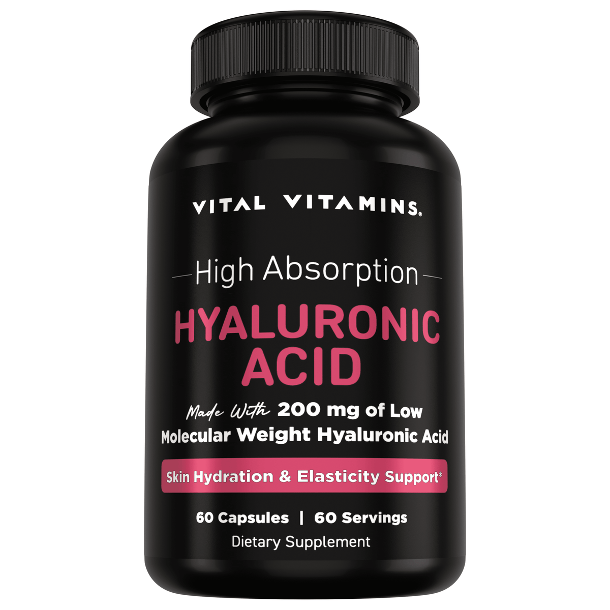 Vital Vitamins Hyaluronic Acid 200mg – 60 Capsules