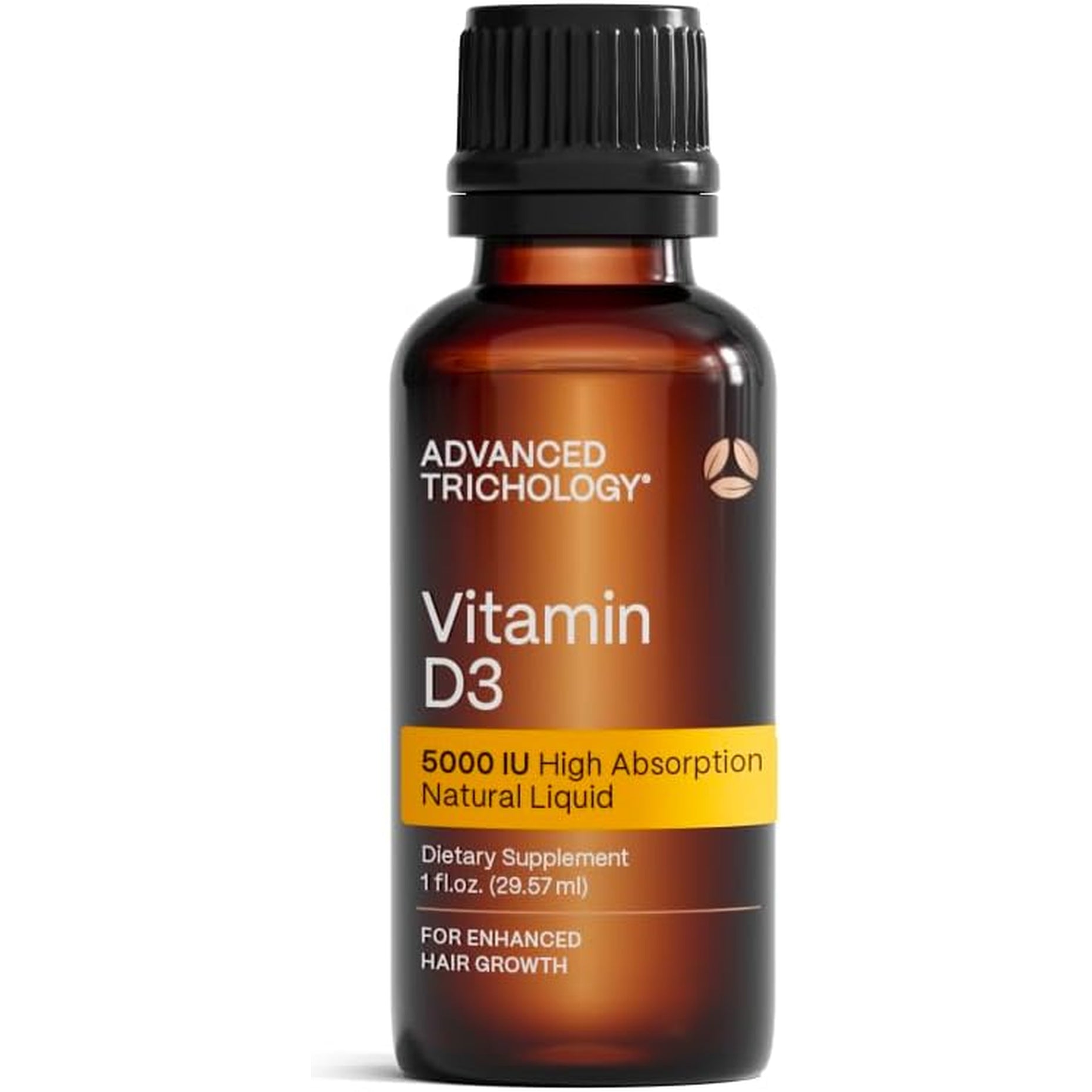 Advanced Trichology Vegetarian Liquid Vitamin D3-5000 Iu High Absorption - 1000 Iu per Drop - 6 Month Supply - Gluten Free 365 VIT D - 1 Fluid Ounce (Pack of 1)