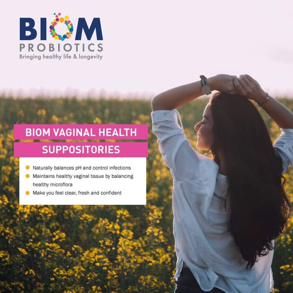 VagiBiom Vaginal Health Suppositories – 15 Suppositories | pH Balance & Vaginal Wellness