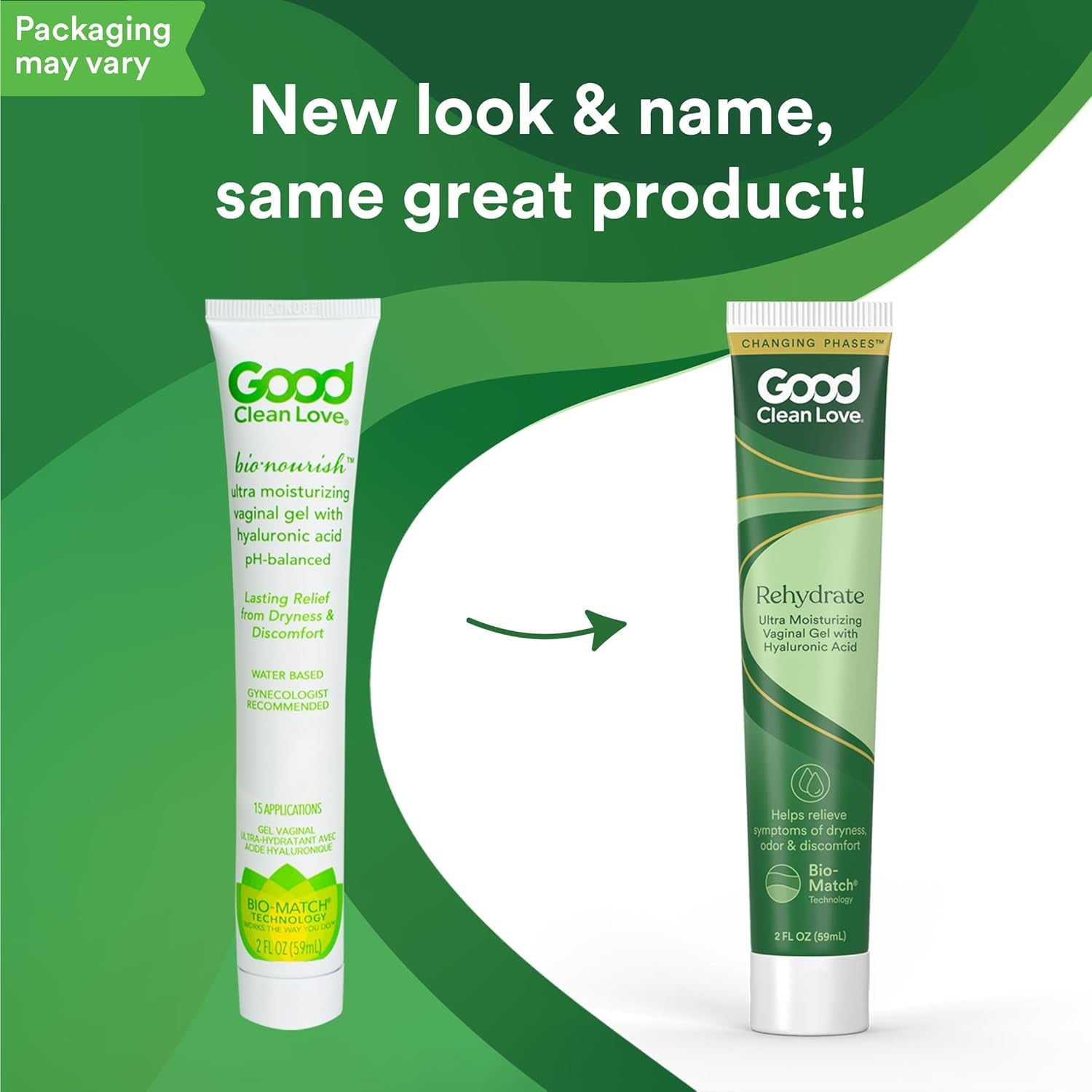 Good Clean Love Rehydrate Vaginal Moisturising Gel – Hyaluronic Acid for Long-Lasting Dryness Relief & pH Balance | 60ml
