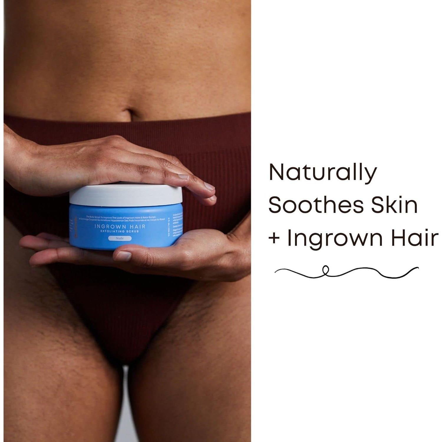 Bushbalm Ingrown Hair Exfoliating Scrub - Nude (236ml) | Smooth, Hydrated & Bump-Free Skin