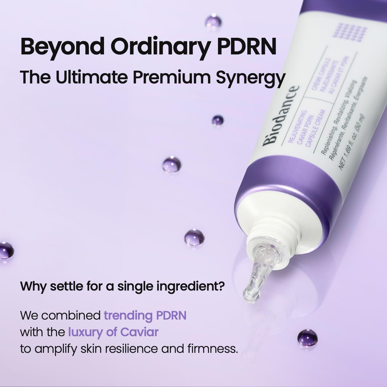 BIODANCE Rejuvenating Caviar PDRN Capsule Cream – 50ml | Caviar & Salmon DNA PDRN | Hydrating Face Moisturiser | Korean Skincare