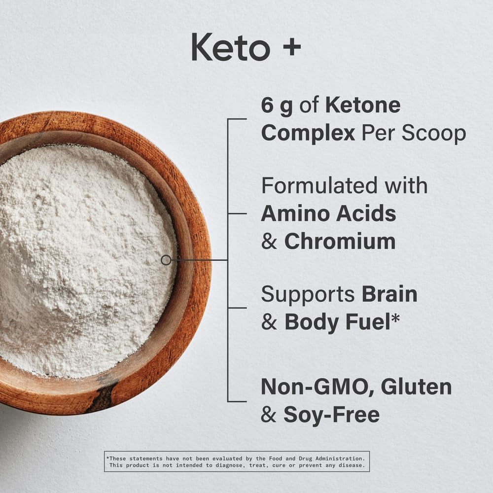 Sports Research® Keto plus Exogenous Ketones with Gobhb® - Premium Keto Powder Supporting Ketosis, Energy & Cognitive Function - Keto Certified · Vegan Friendly · 30 Servings (Raspberry Lemonade)