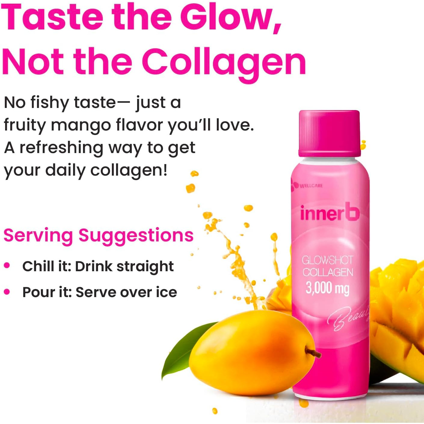 Innerb Glowshot Collagen 3000mg Marine Liquid Collagen - 300ml x 6