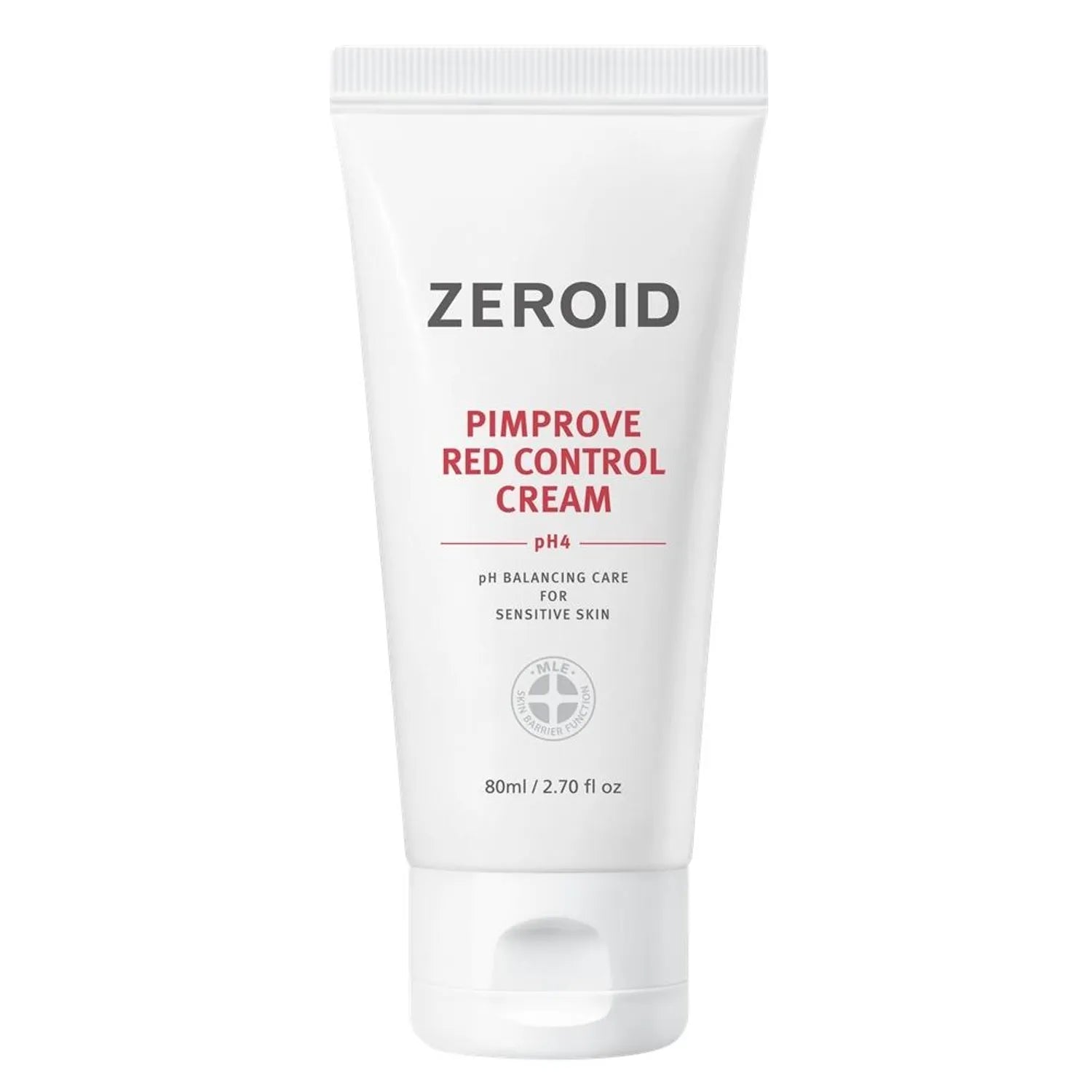 ZEROID Pimprove Red Control Cream – 80ml | Alivio de Enrojecimiento y Reparación de la Barrera Cutánea con pH4 | Restomide™ y MLE™ | Dermocosmético Coreano para Piel Sensible