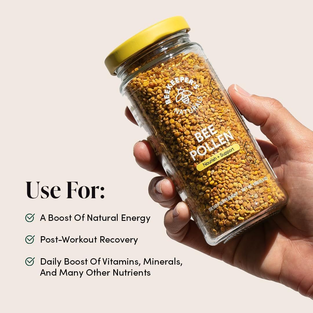 Beekeeper's Naturals Bee Pollen – 150g | Nature’s Multivitamin for Energy & Recovery