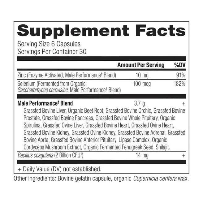 Ancient Nutrition Glandulars Male Performance - 180 Capsules - Glam Global UKAncient Nutrition