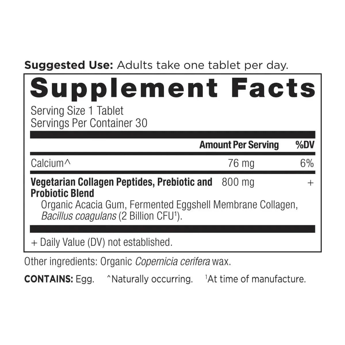 Ancient Nutrition Vegetarian Collagen Peptides Tablets - 30 Capsules - Glam Global UKAncient Nutrition