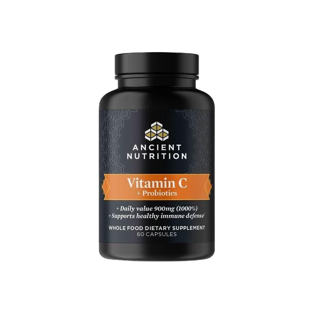 Ancient Nutrition Vitamin C+Probiotics (60 Capsules) - Glam Global UKAncient Nutrition