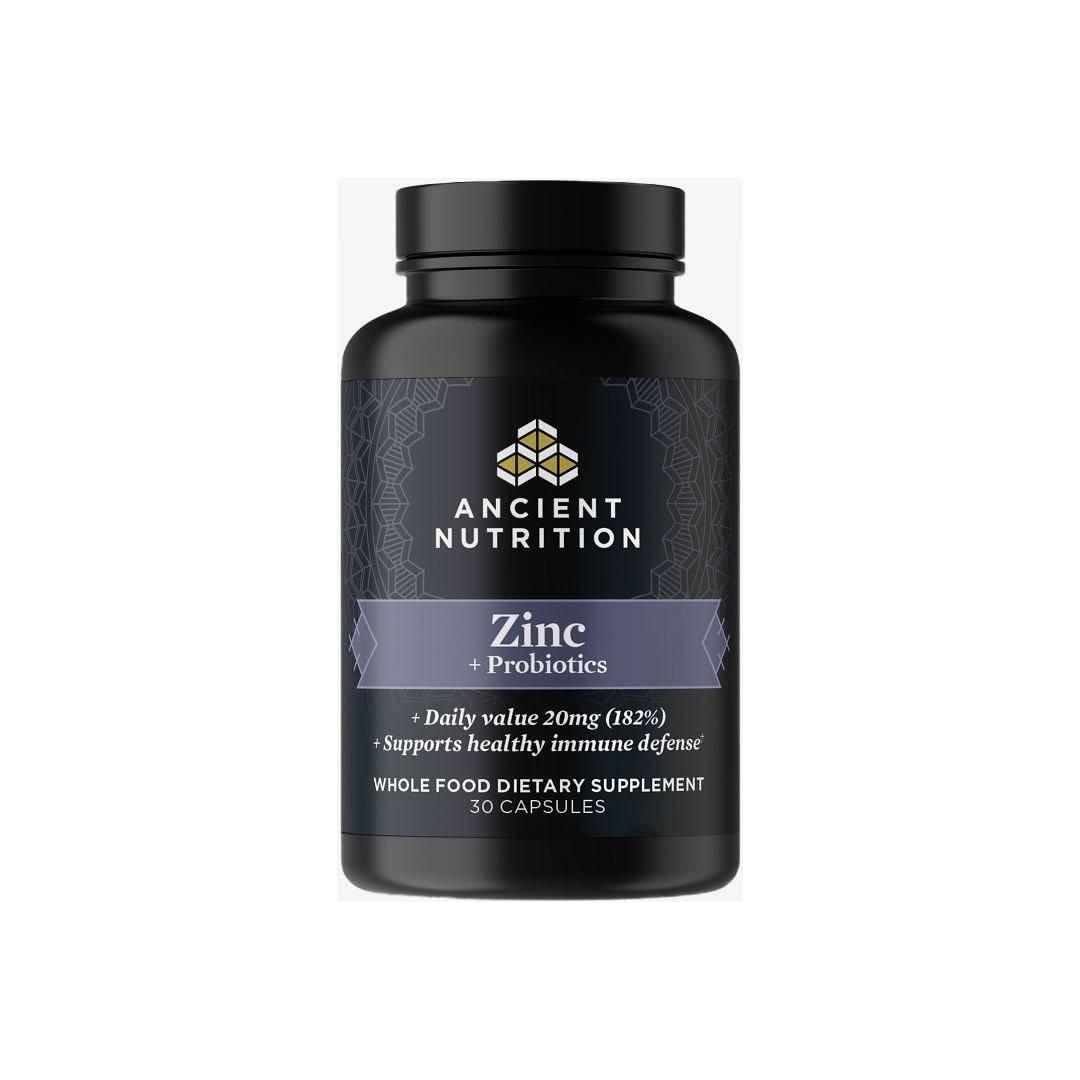 Ancient Nutrition Zinc+Probiotics (30 Capsules) - Glam Global UKAncient Nutrition