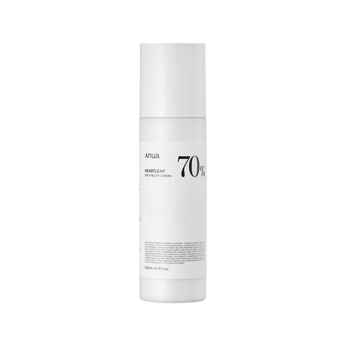 Anua HEARTLEAF 70% DAILY RELIEF LOTION 200ml - Glam Global UKAnua